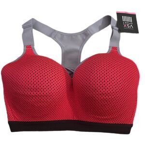 Victoria’s Secret VSX Incredible Mesh Sport Sports Bra 32DD:red